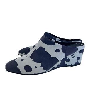 Pelle Moda Mules Women Cow Print Wedge